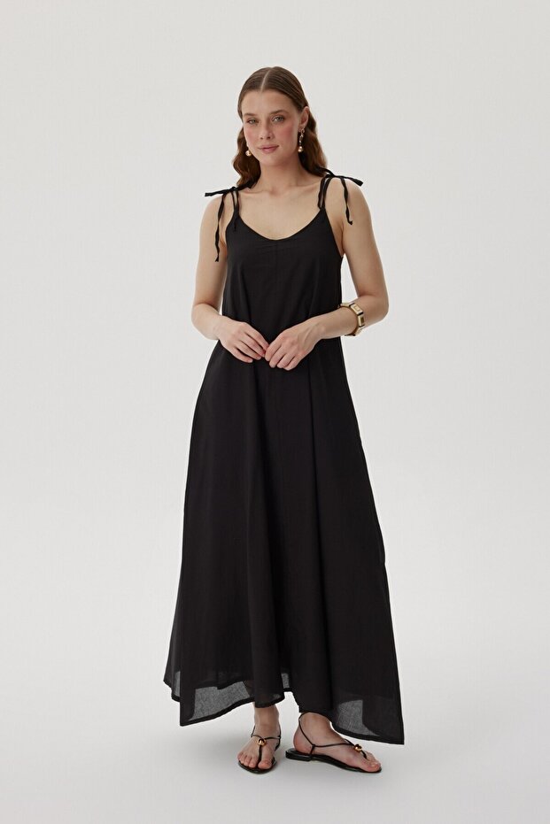 BELLA İP ASKILI ELBİSE - 6