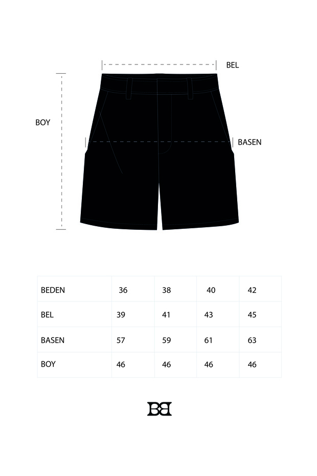 YÜKSEK BEL BERMUDA ŞORT - 7