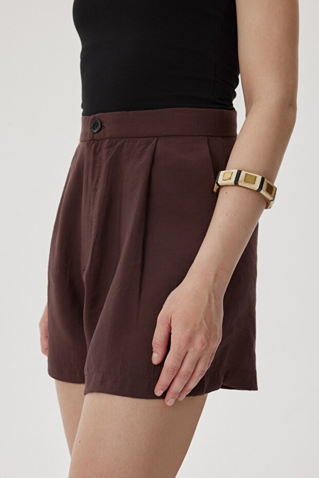 YÜKSEK BEL BERMUDA ŞORT - 5