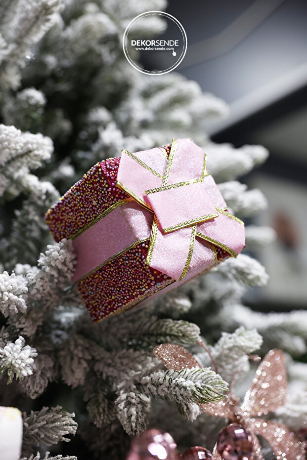 Christmas Ornament Stick Gift Box Fuchsia 40 cm