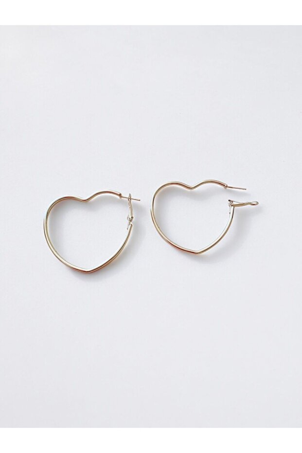 Klipsli Trend Kalp Küpe - 2