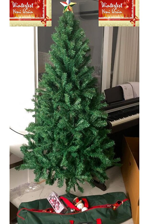 YILBAŞI SETİ 1 ADET TAŞIMA ÇANTASI + 1 ADET 180CM NOEL AĞACI + 1 ADET RENKLİ LED - 1