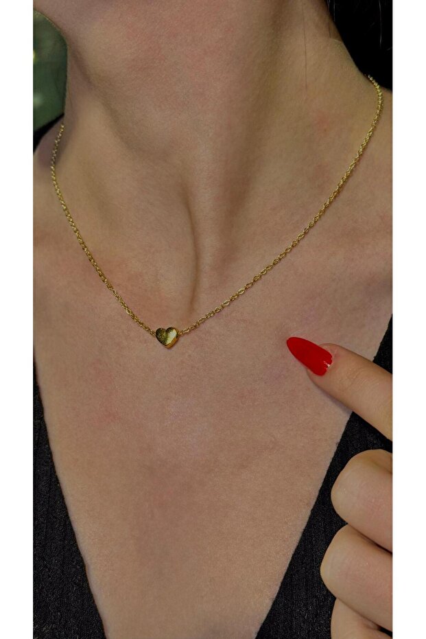 Minimal Kalp Kolye Gold - 1