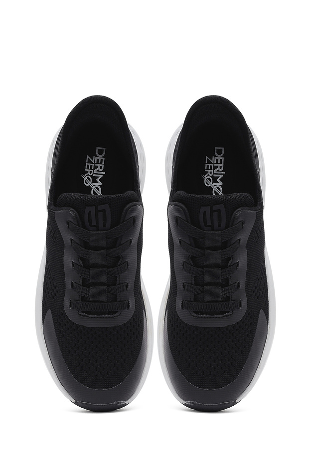 Zero Erkek Siyah Kalın Tabanlı Kumaş Sneaker 25SFD69486F - 7