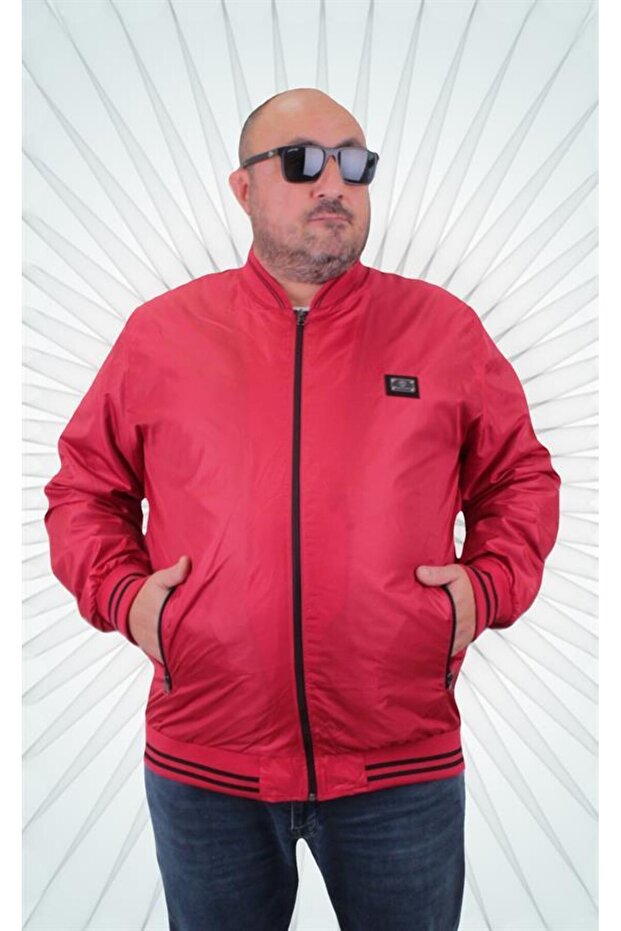 معطف طيار أساسي مقاس كبير 23823 أحمر - 2