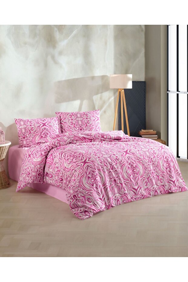 Kristal Ranforce Duvet Cover Set Double Elvin Fuchsia