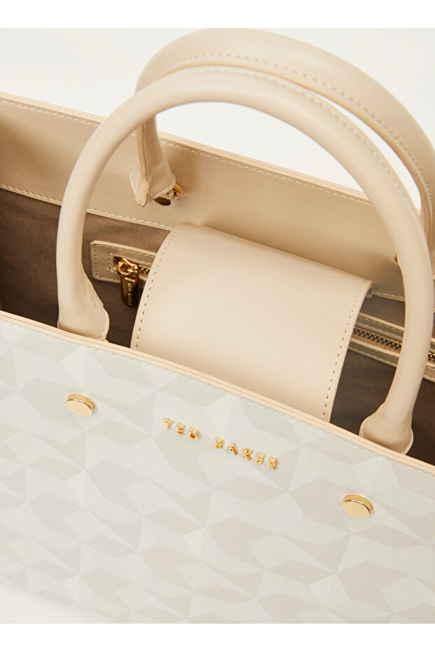 Große Einkaufstasche mit schrägem Monogramm - 4