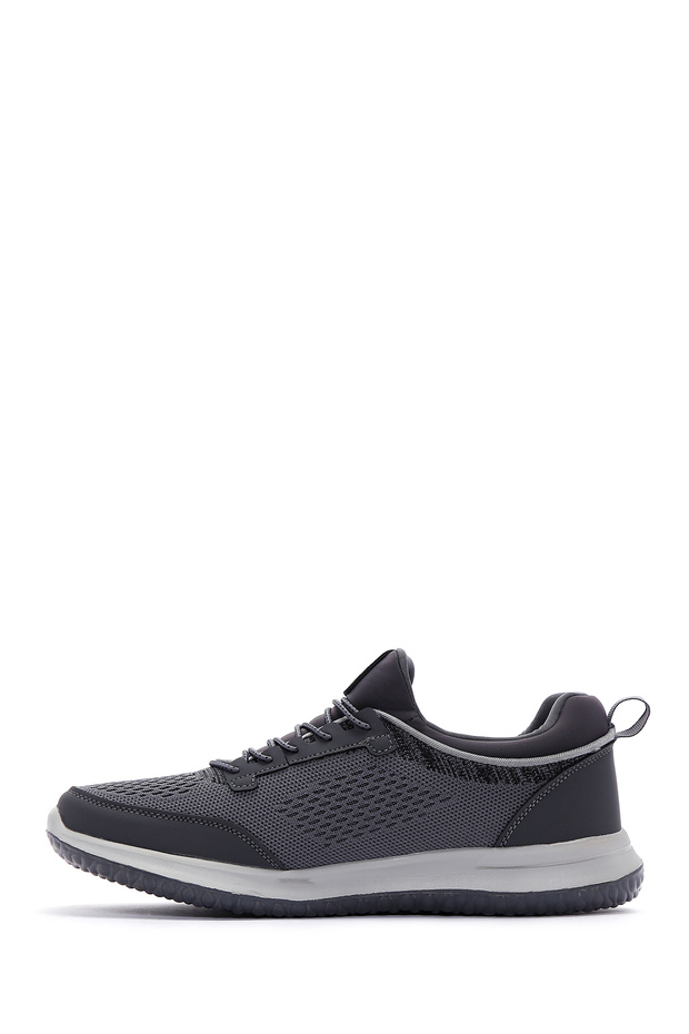 Zero Erkek Gri Bağcıklı Kalın Tabanlı Kumaş Sneaker 25SFD69046F - 2