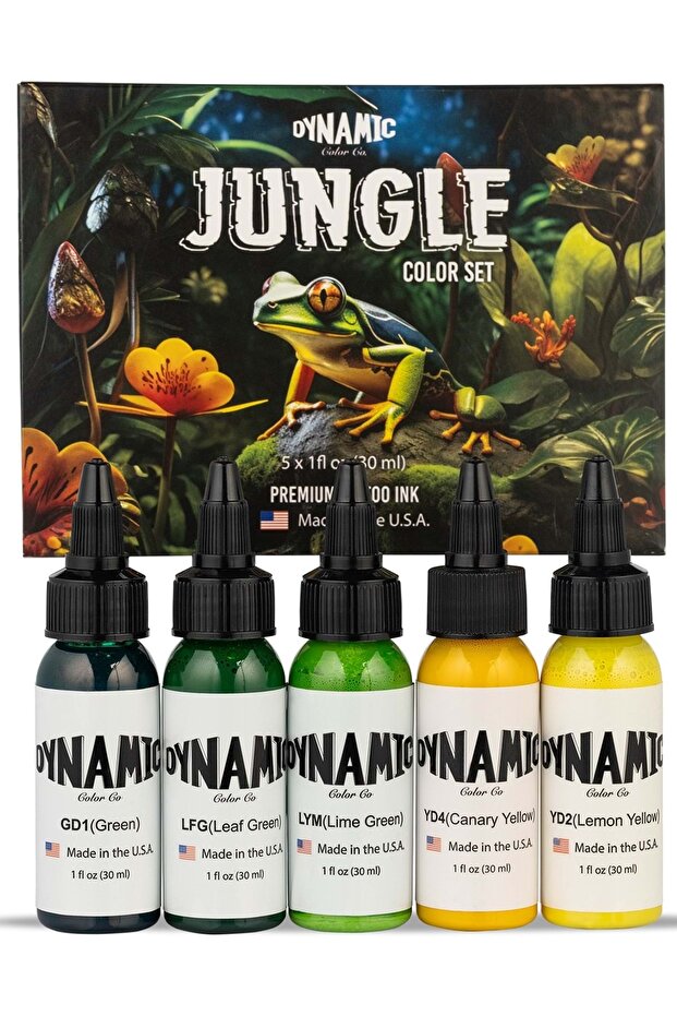 Jungle Set 5 Adet 1oz/30ml Dövme Boyası Seti - 1