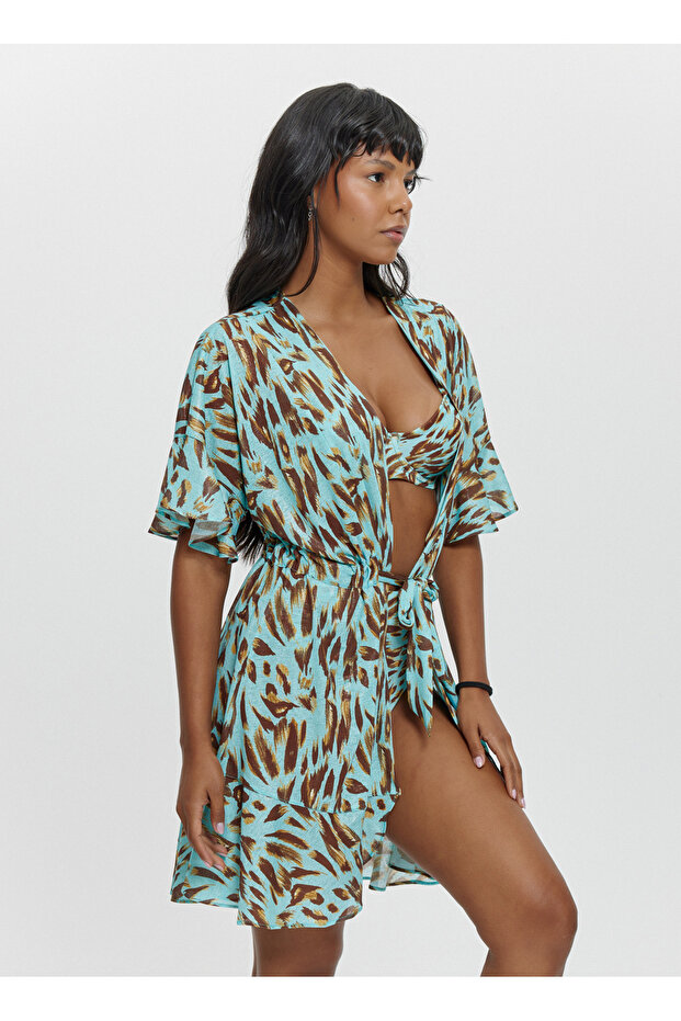 P15084 كيمونو قصير منقوش - 2