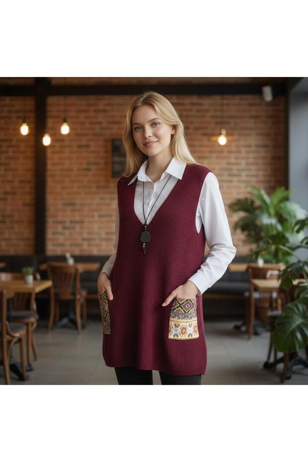 Selanik Cepli Triko Süveter - 1