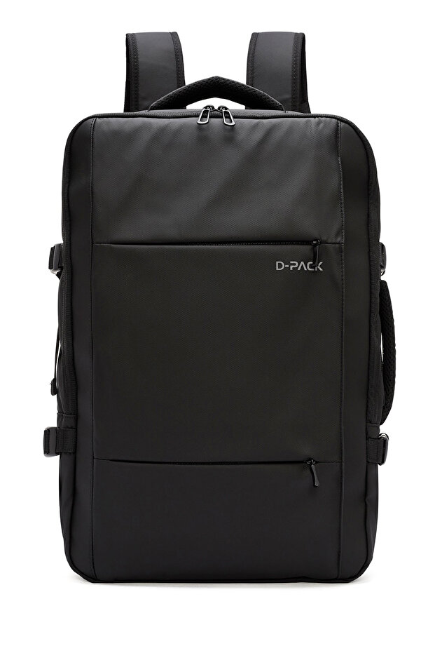 حقيبة ظهر من القماش التقني باللون الأسود للجنسين من D-Pack 24SBD30076F