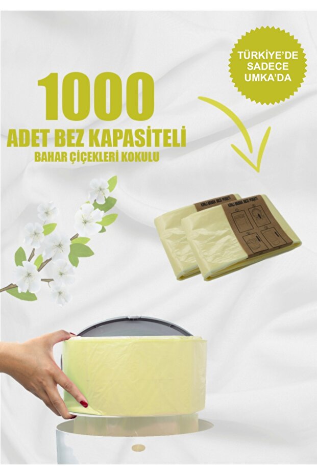 16 Lt Çöp Kutuları Ile Uyumlu 1000 Bebek Bezi Kapasiteli Bahar Çiçekleri Kokulu Yerli Çöp Poşeti - 1
