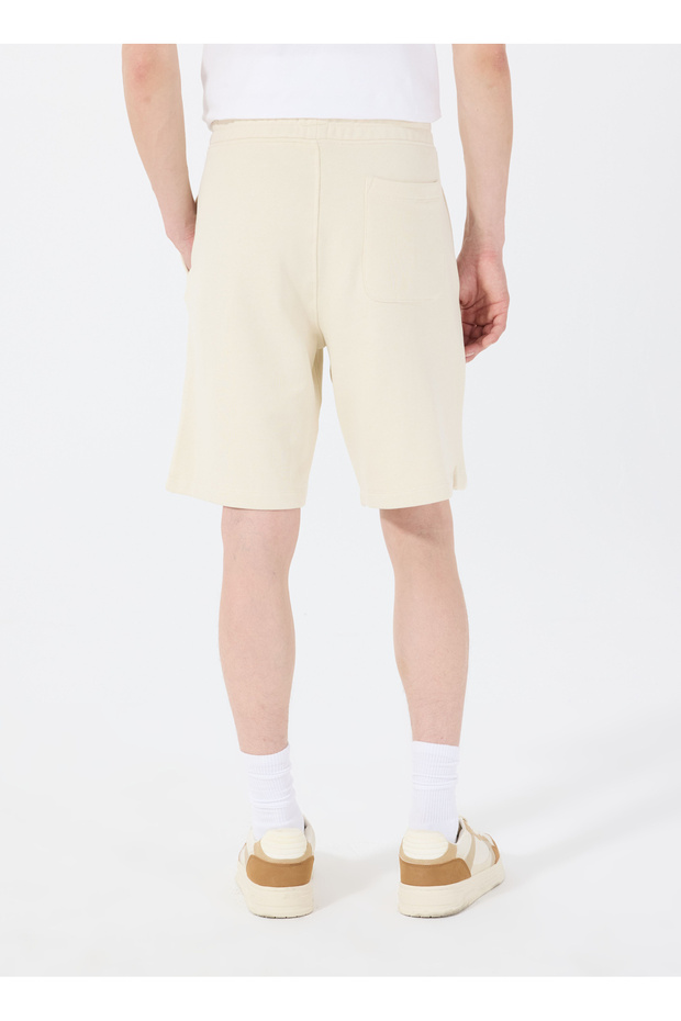 Bej Erkek Loose Fit Desenli Sweat Şort M5GD10KCN01G1V7 CLOVIS SHORTS - 5
