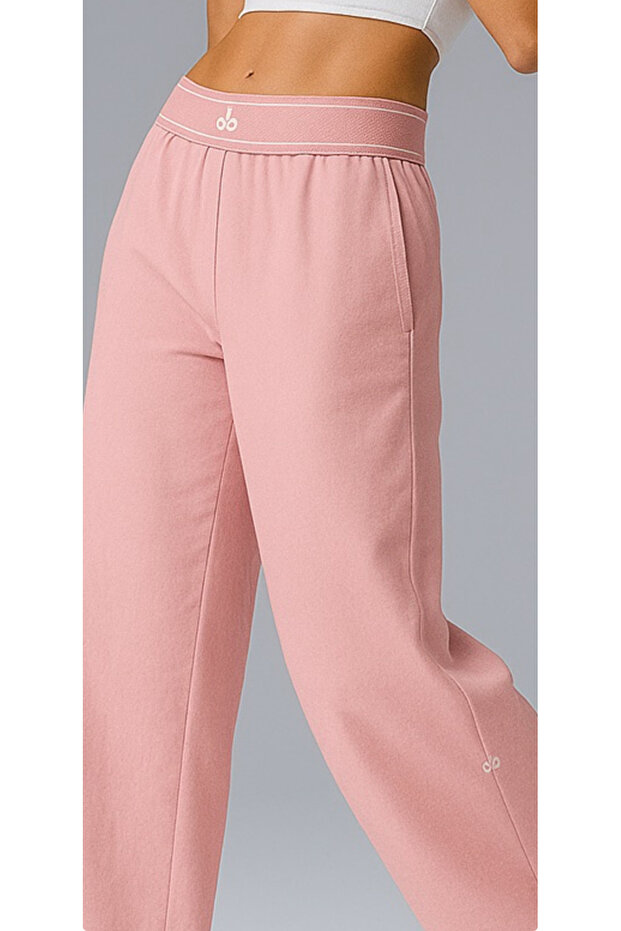 Comfortable Fit Jogger Palazzo Trousers-Pink