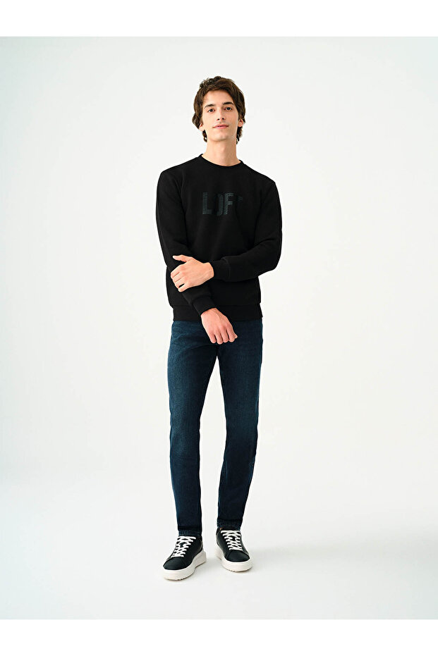 Siyah Erkek Sweatshirt Lf2037363 - 2