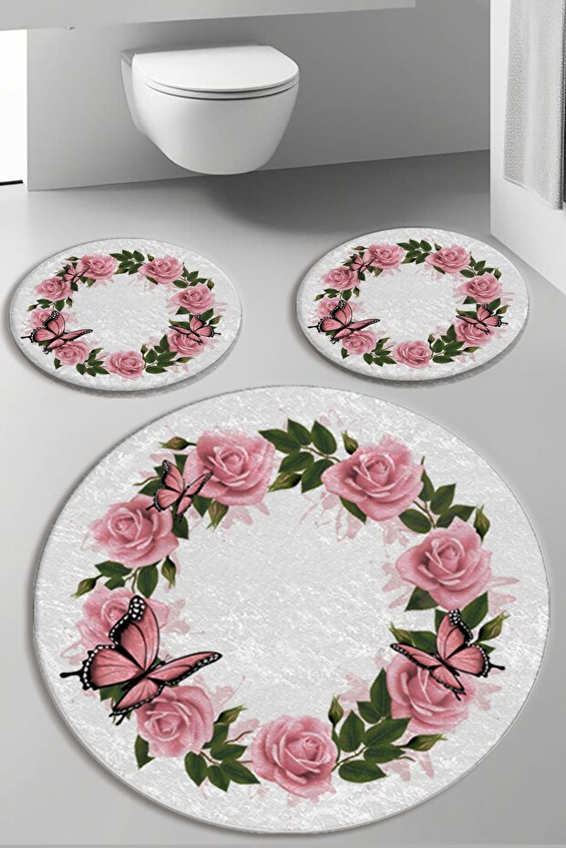 Banyo Paspas Seti Pink Model - 3