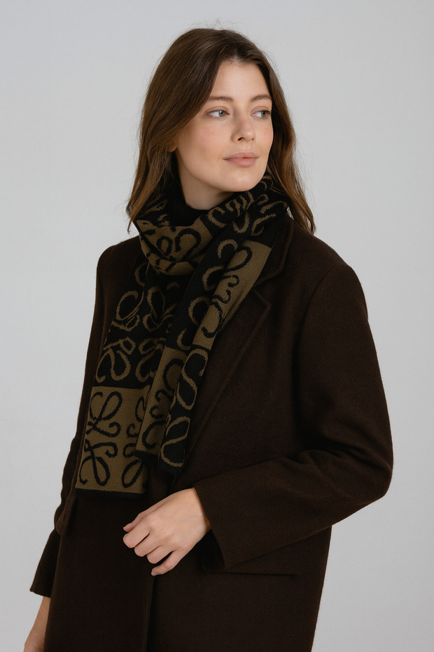 Desenli Triko Atkı - 2