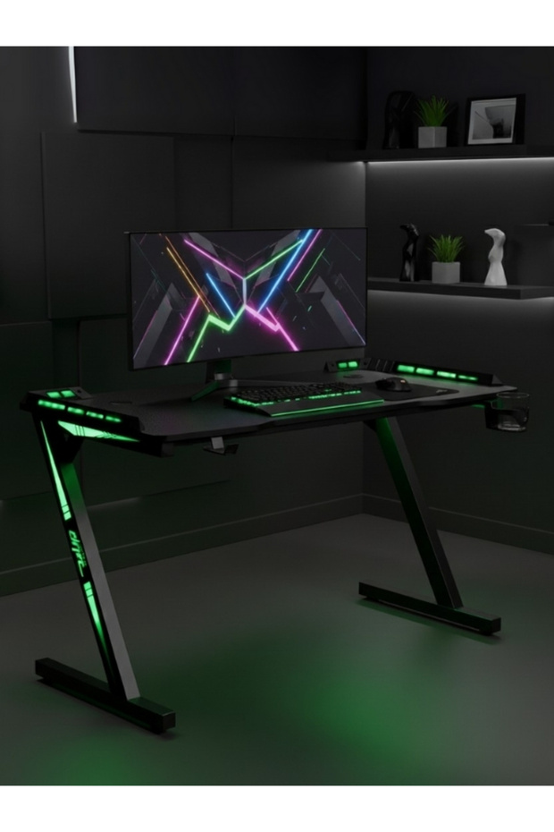 Aura RGB Ledli Oyuncu Masası - 5