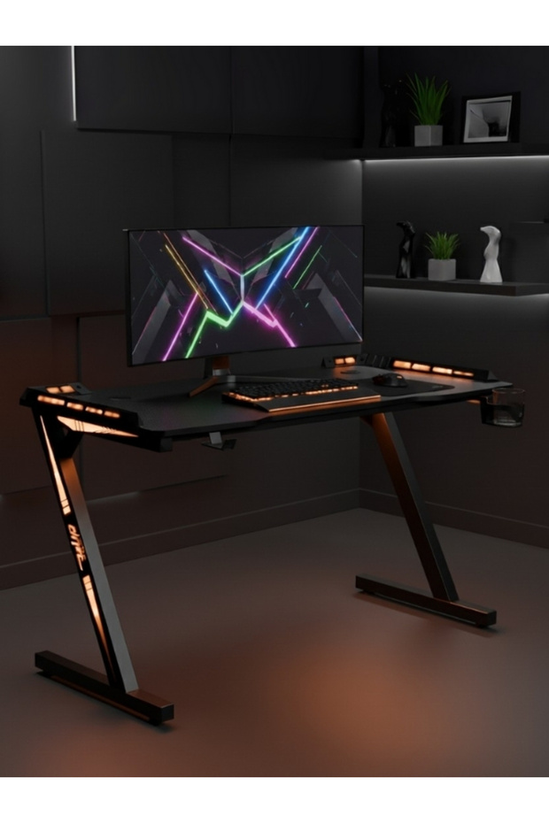 Aura RGB Ledli Oyuncu Masası - 3