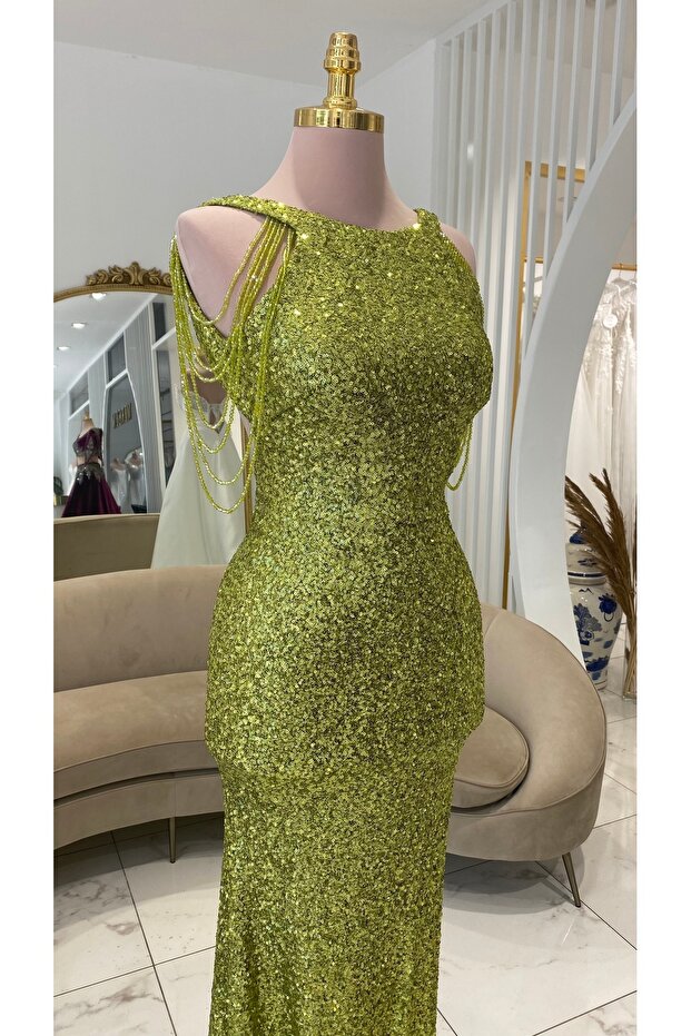 FULL PAYET ABİYE ELBİSE - 5