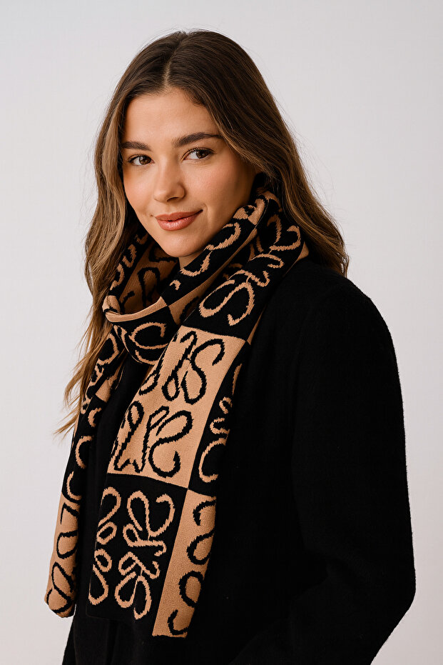 Eșarfă de tricotaje cu model - 3