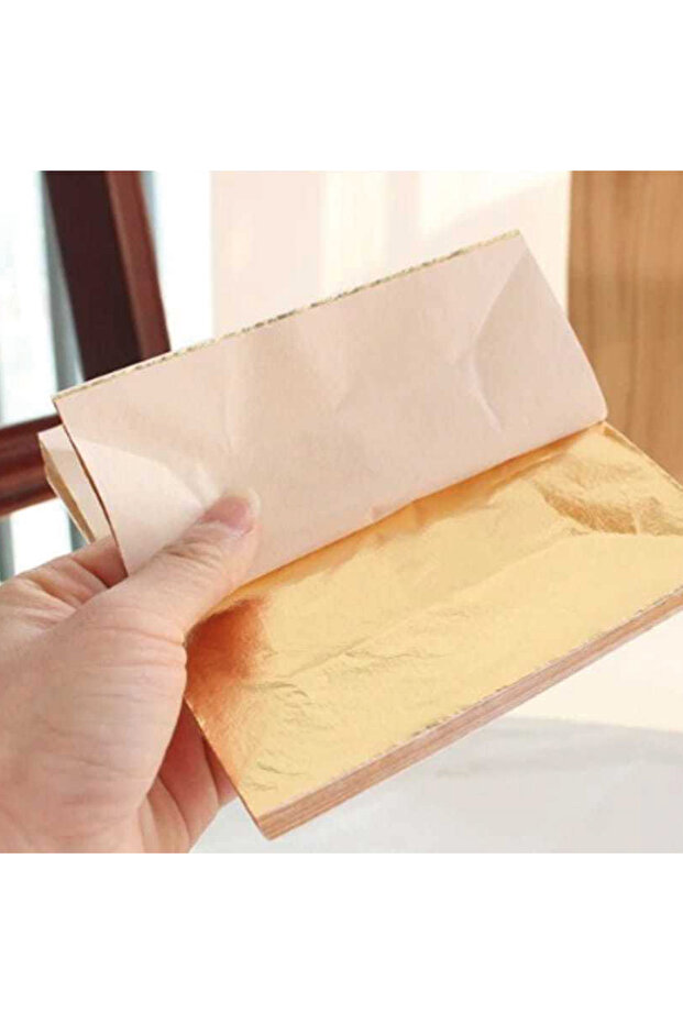 Epoksi Yaprak Varak Altın Hobi Ahşap Yaprak Varak Gold - 5 Sayfa - 4