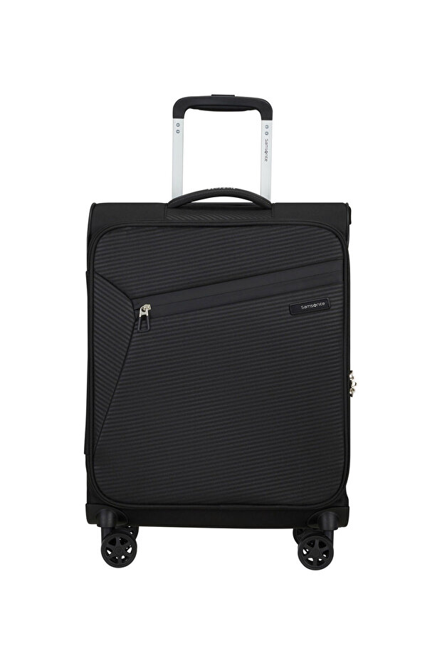 Siyah Çekçekli Kumaş Valiz LITEBEAM-SPINNER 55/20 - 1