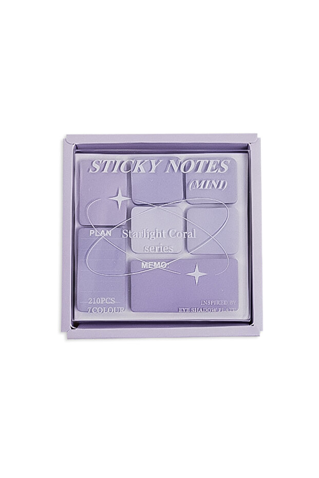 210 Yaprak Mini Sticky Notes Göz Farı Paleti Tasarımlı Yapışkan Not Kağıdı Seti (Rastgele Renk) - 6