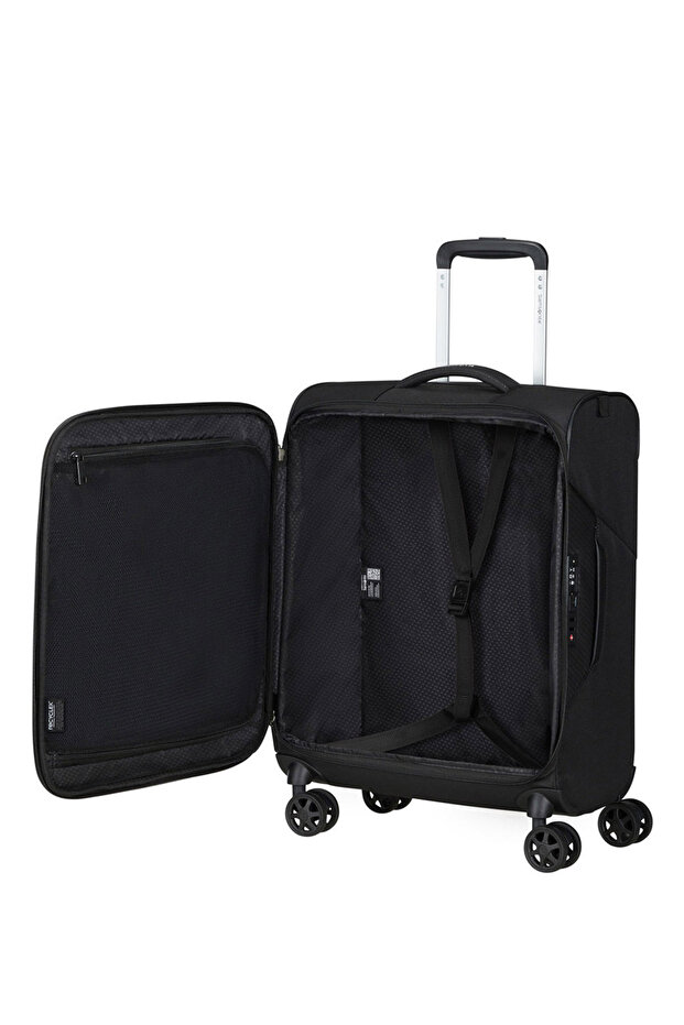 Siyah Çekçekli Kumaş Valiz LITEBEAM-SPINNER 55/20 - 3