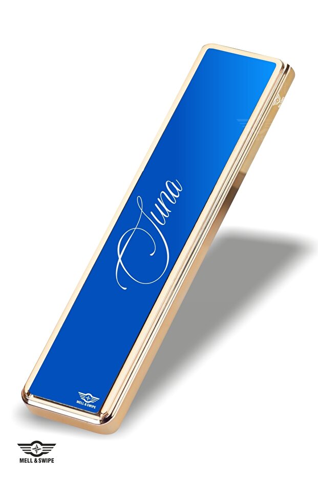 Kişiye Özel Isim Baskılı Çakmak Şarjlı Usbli Dokunmatik Mavi Elektronik Çakmak - 3