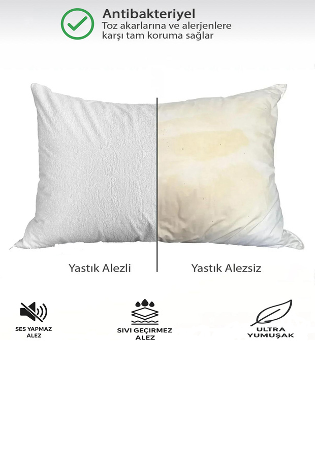 sıvı geçirmez alez yastık tek kişilik - 4
