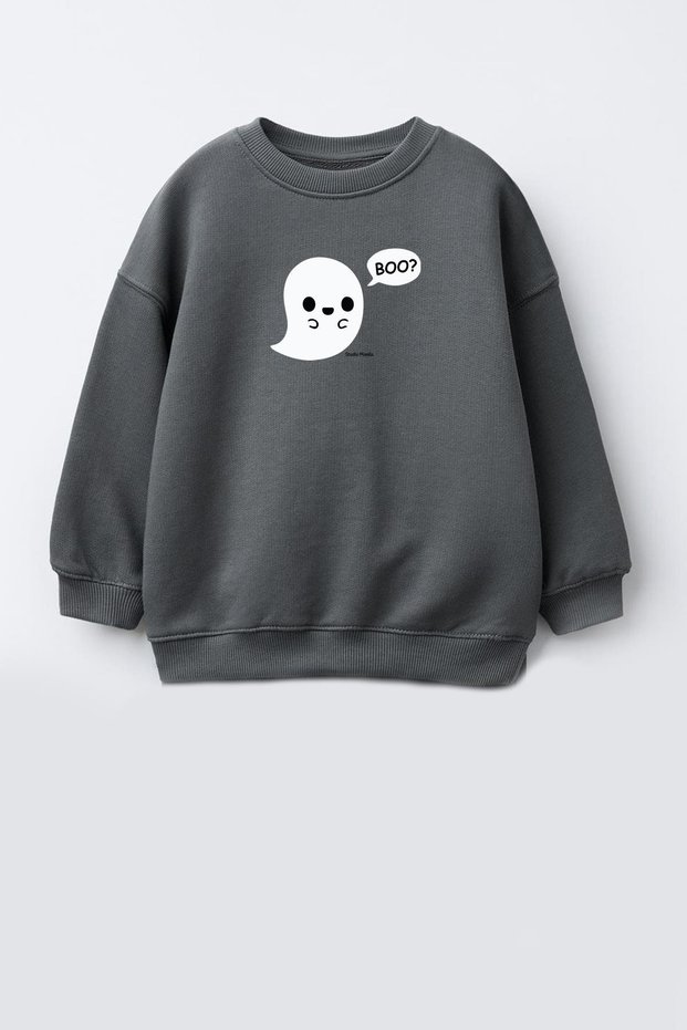 Unisex Children's Halloween Themed Printed Cotton Sweatshirt