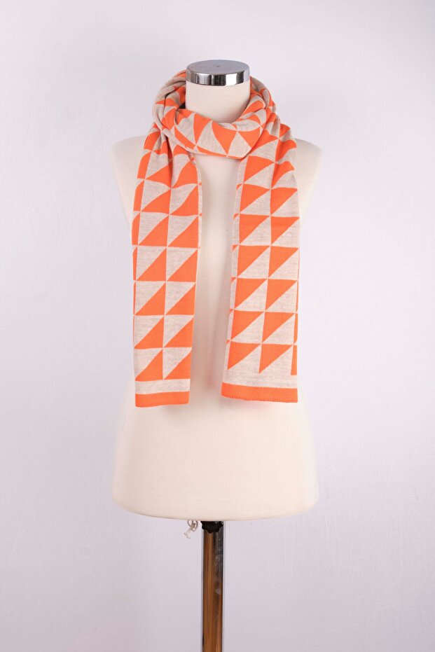 وشاح محبوك منقوش على شكل مثلث - 2