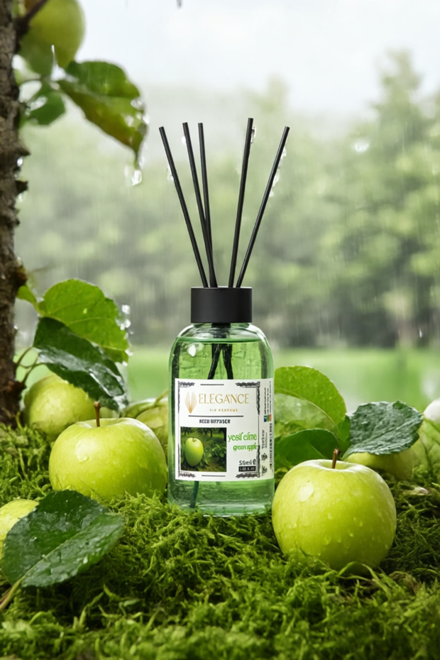 Yeşil Elma Reed Diffuser Bambu Çubuklu Oda Kokusu 55 ml - 1