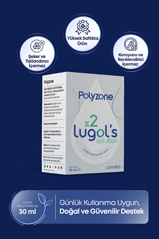 Lugol İyot Solüsyon %2 30 Ml- Kafes; Damla-iyot desteği - 2
