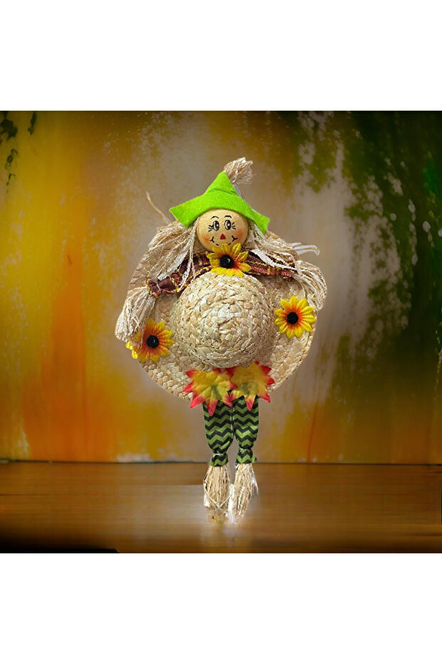 Hasır Şapkalı Cadı Kapı Süsü - 1