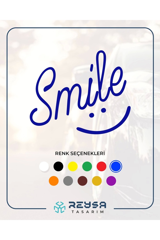 وجه مبتسم أزرق 17x17 سم