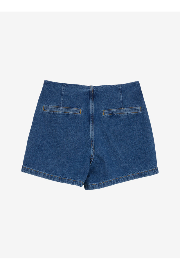 Normal Bel Basic İndigo Kadın Denim Şort F5SL-SHT0335 - 7