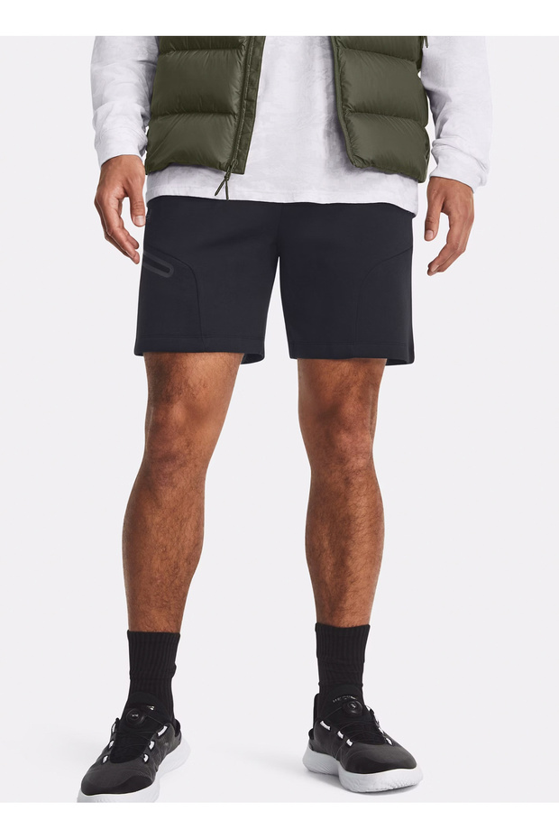 1379809-001 UA Unstoppable Flc Shor Loose Fit Siyah Erkek Şort - 1