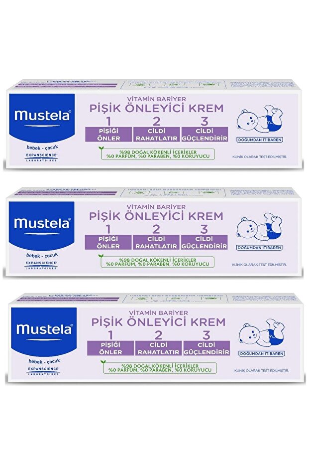 Vitamin Barrier 1-2-3 Diaper Rash Cream 100 ml 3 Pcs