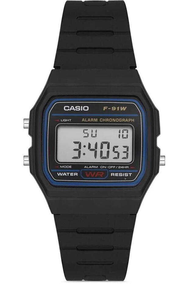 F-91W-1DG Retro Plastik Dijital Erkek Kol Saati - 2