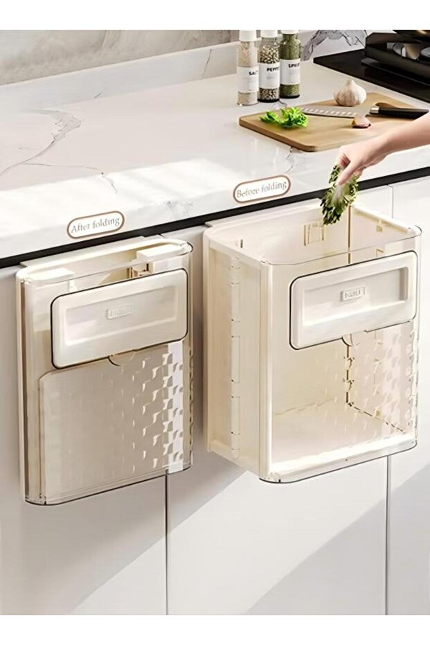 Foldable Hanging Trash Can - 1