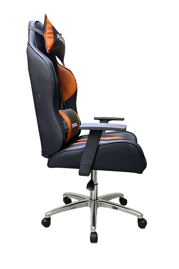 Oyuncu Koltuğu Basic Krom Ayak Turuncu Renk - 5