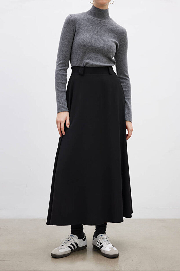 SİYAH VOLANLI ETEK - 4