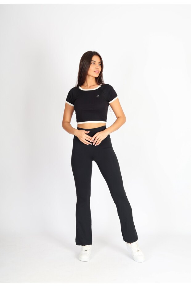 Regular Fit Crop Basic Kadın T-Shirt - 4