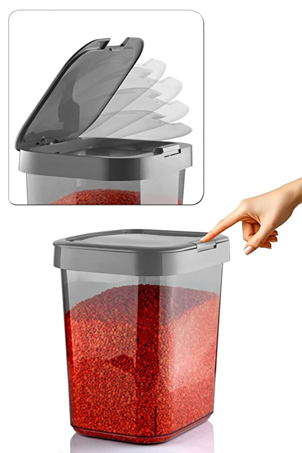 4'lü Mega Boy Click Kapaklı, Deterjan ve Bulaşık Tableti Saklama Kabı Seti - Etiket Hediyeli 5500Ml. - 2