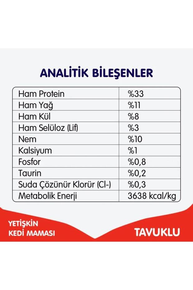 Tahılsız Tavuklu Yetişkin Kedi Maması 1.5 kg - 3