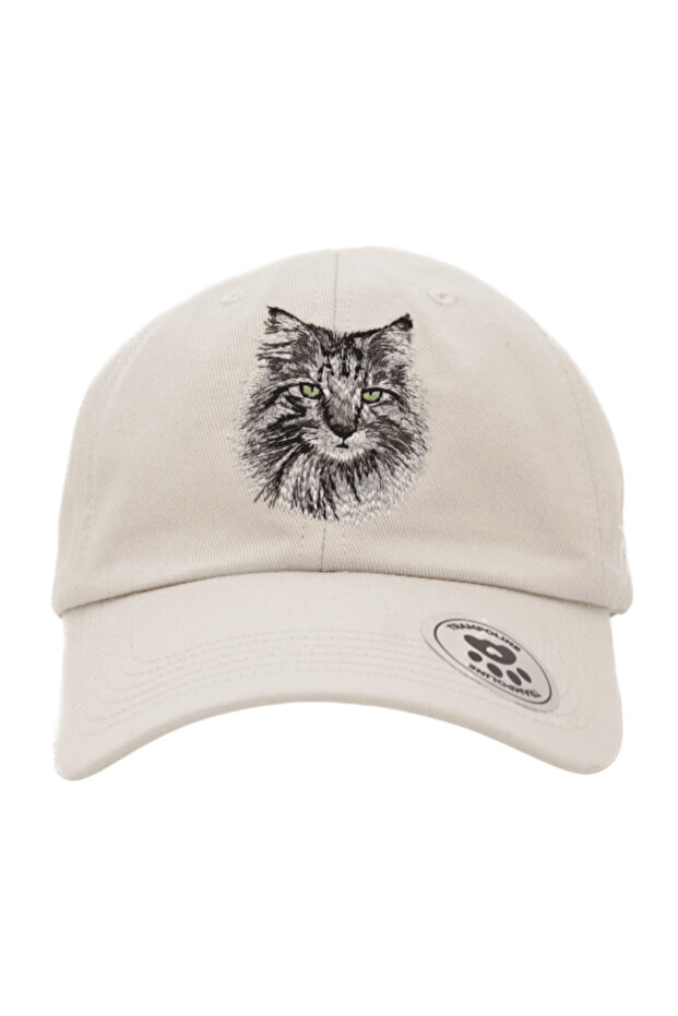 Tabby Cat Embroidered Hat - Animal Figured Hat