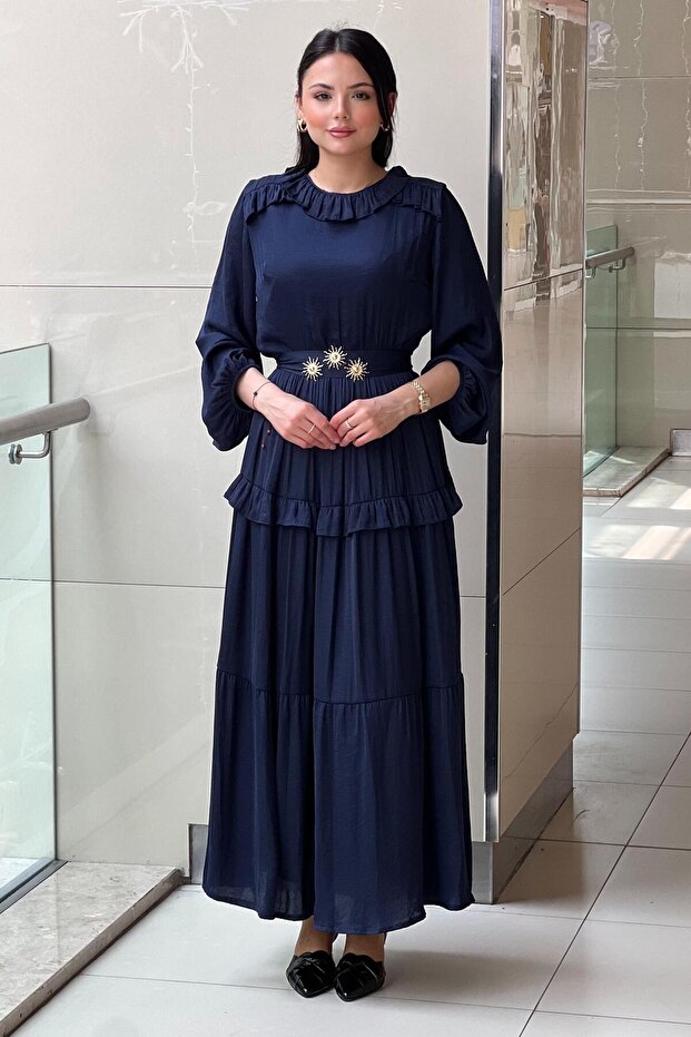 Shiny Ruffle Elbise - 2